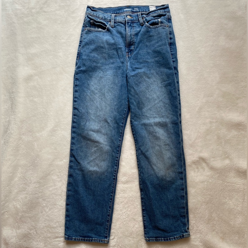 Old Navy The Sky-Hi Straight Leg Extra High-Rise Jeans Blue Denim Size 8